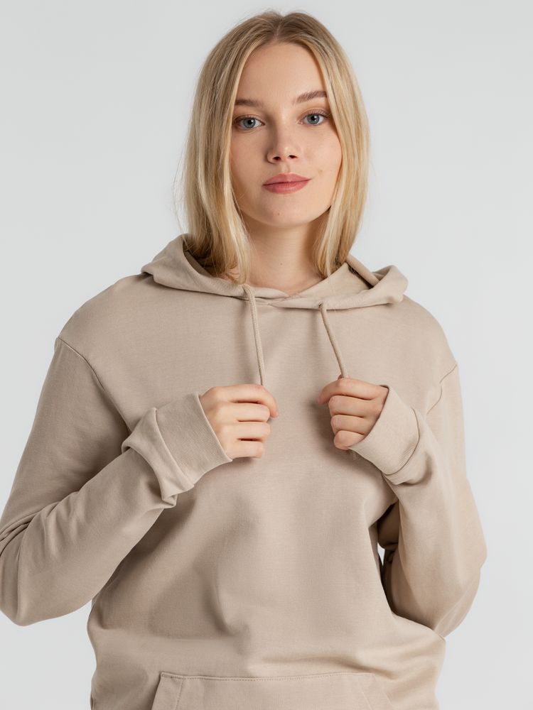 Толстовка с капюшоном унисекс Hoodie, бежевая-5