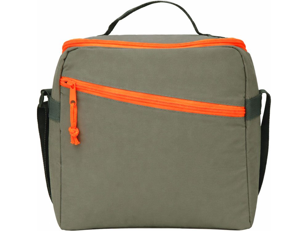 Изотермическая сумка-холодильник Neo Classic c контрастной молнией, серый/оранжевый-3