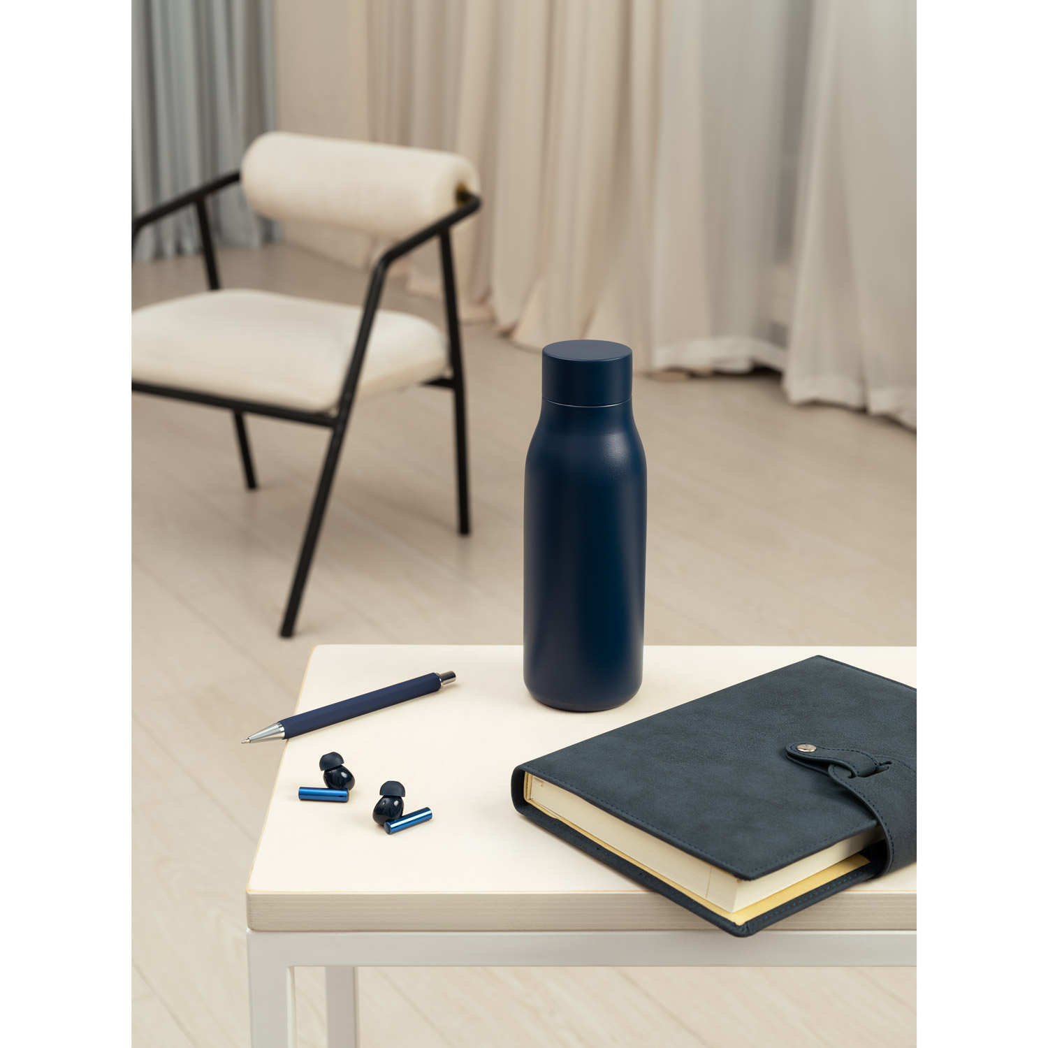 Термобутылка вакуумная герметичная Севилла (Sevilla), синяя-10