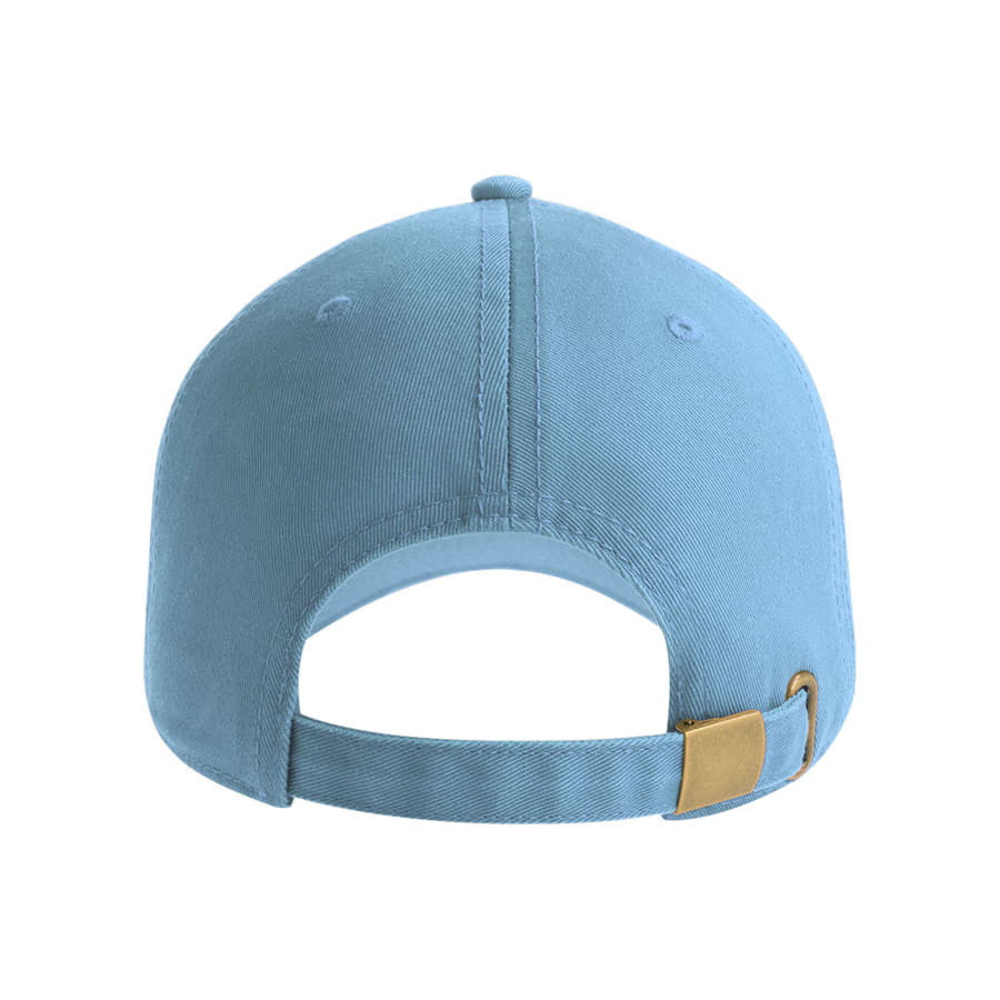 Бейсболка FRASER, органический хлопок, 6 клиньев, металлическая застежка, голубой-2