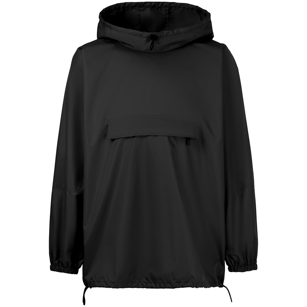 Дождевик-анорак Hard Work, укороченный, черный, единый размер-0