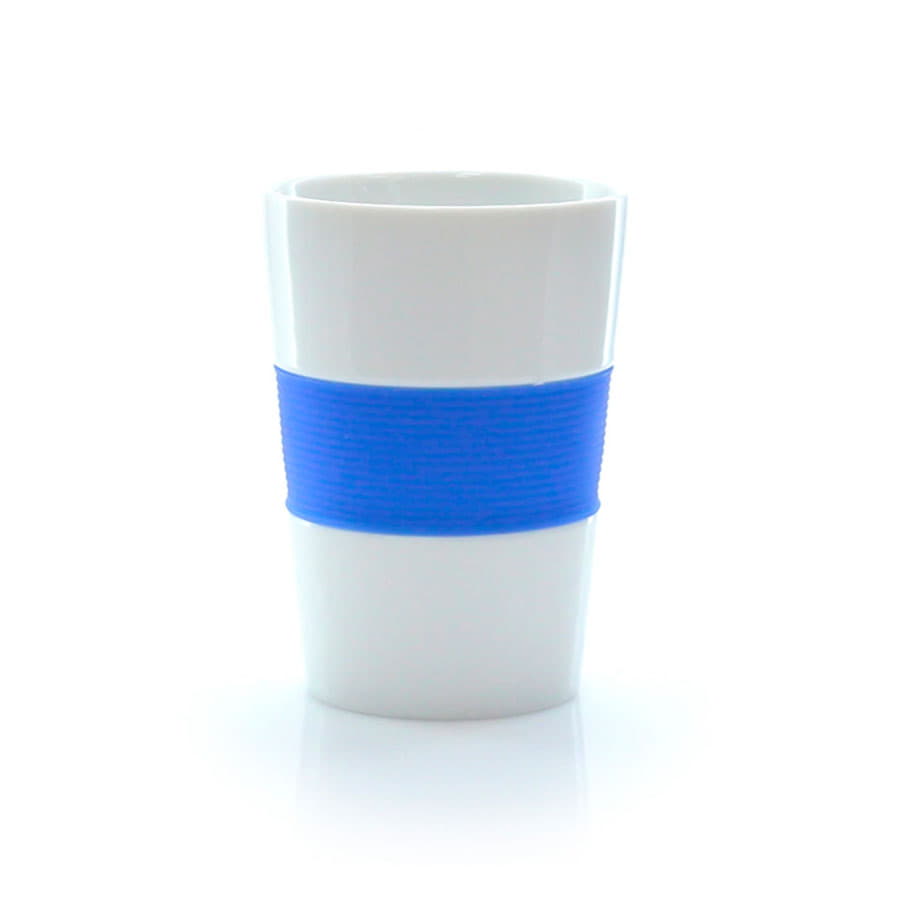 Стакан NELO, керамика, силикон, белый, красный-4