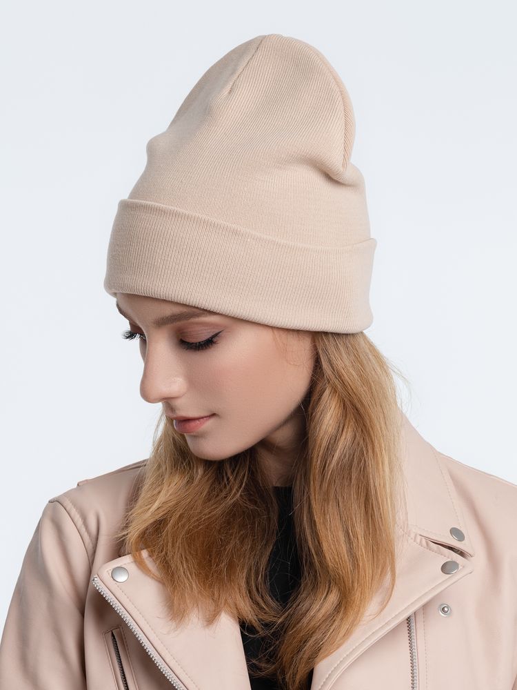 Шапка Real Talk, бежевая-2