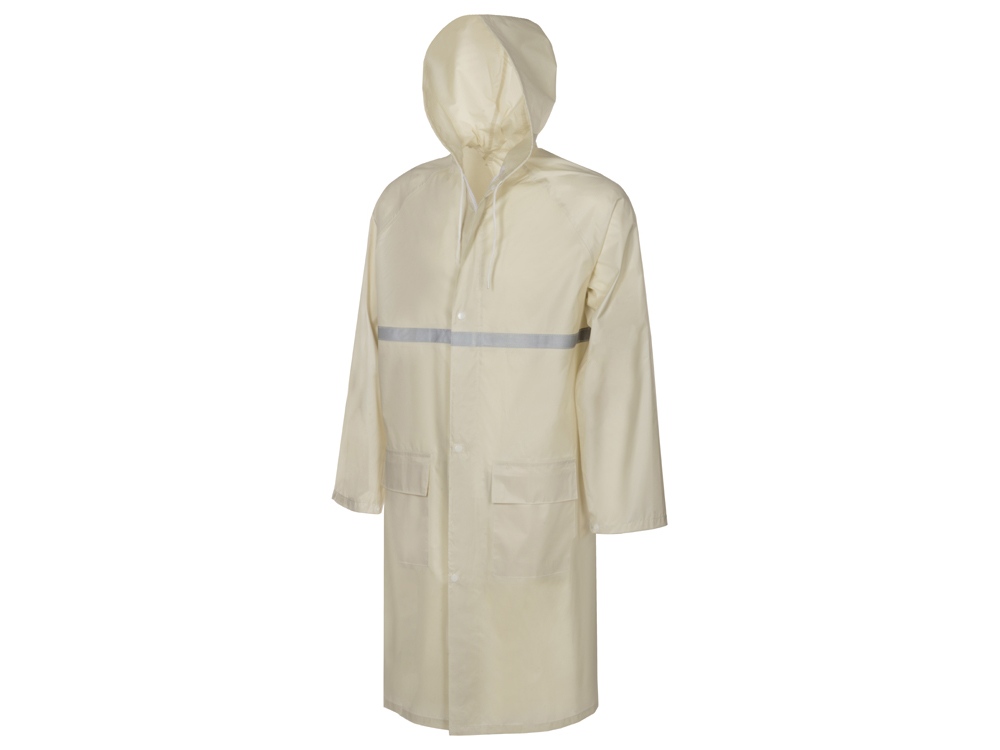 Длинный дождевик Lanai  из полиэстера со светоотражающей тесьмой, молочный-0