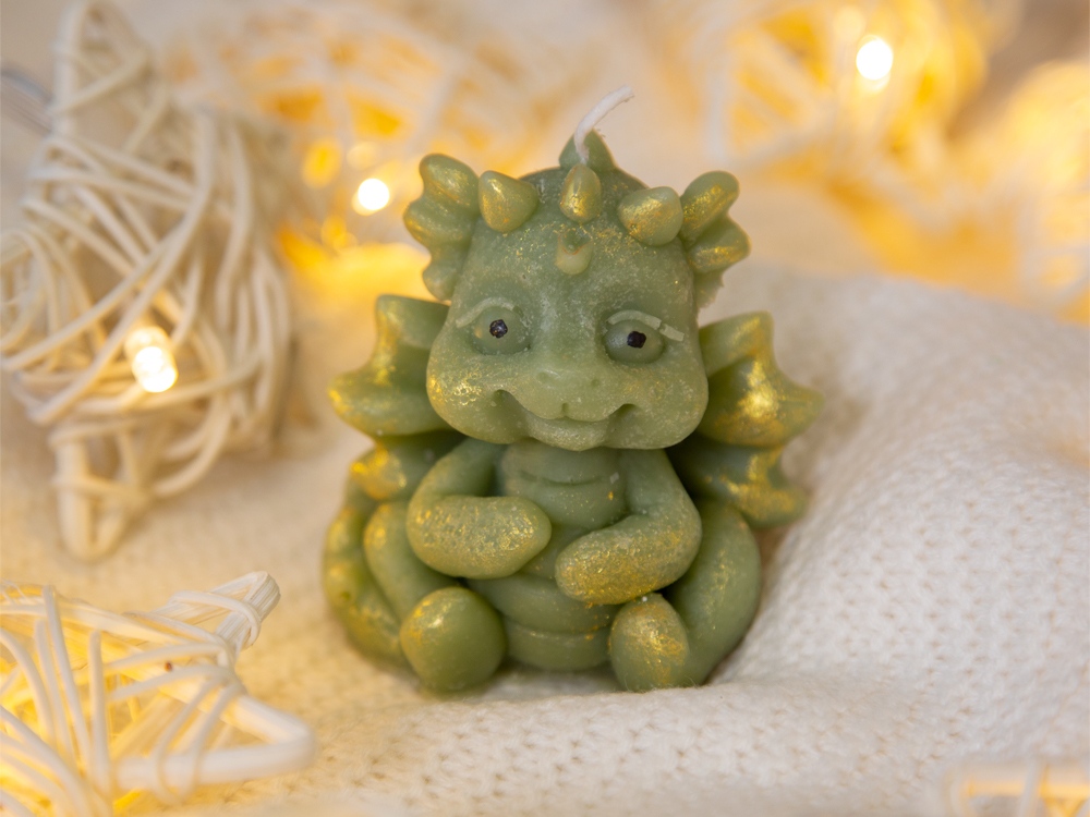 Свечи на подставке Дракон, яйцо дракона, елочка-13