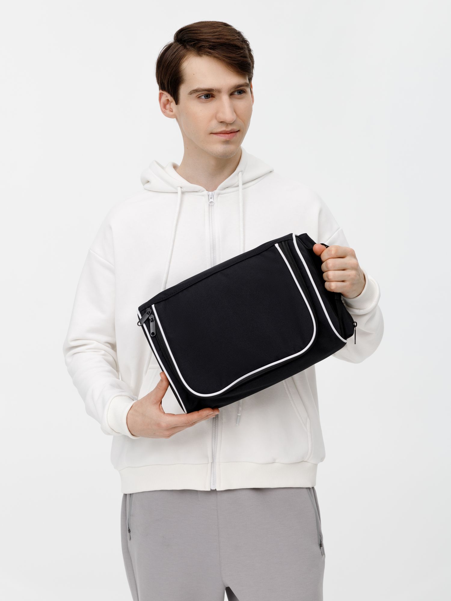 Сумка для обуви Equipex, черная с белым-4