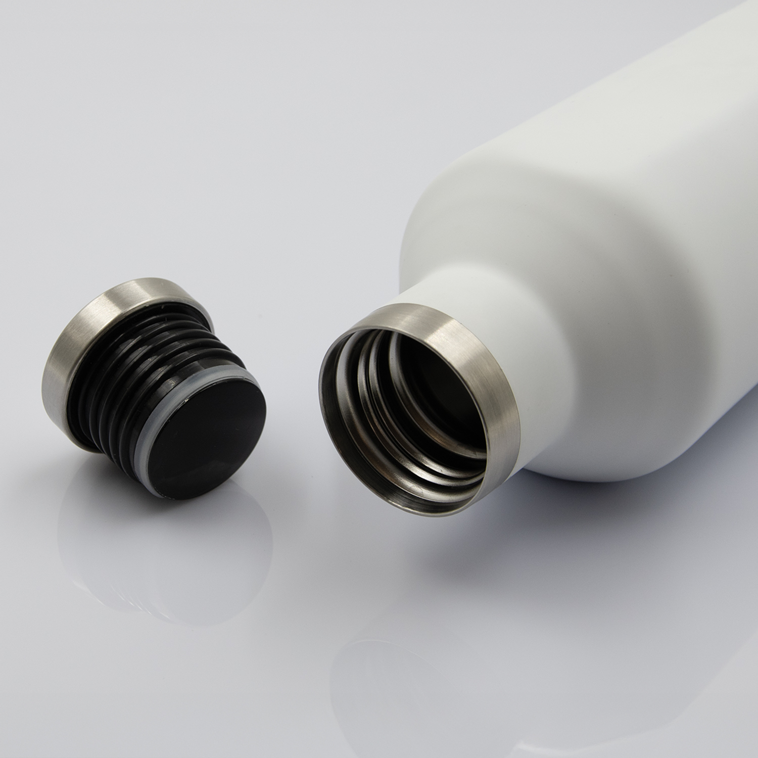 Термобутылка E-shape софт-тач (белый)-4