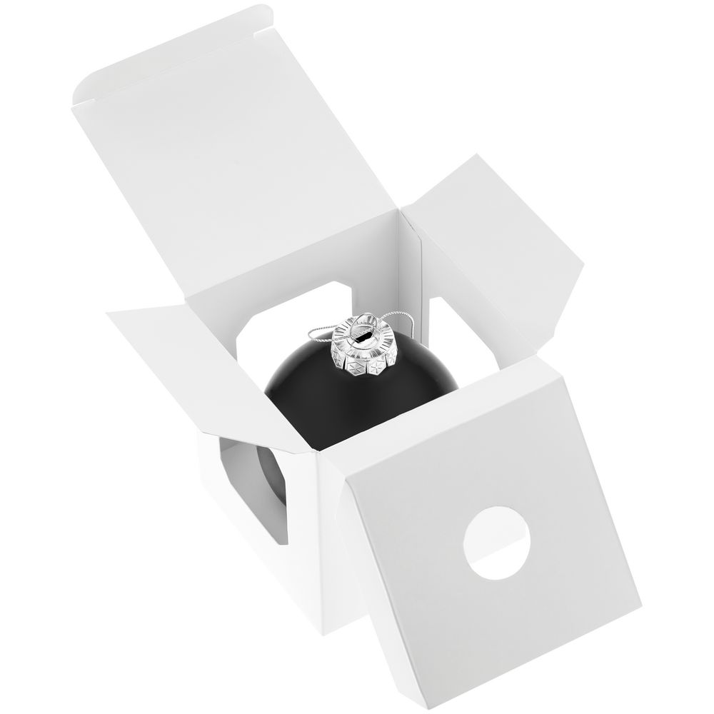 Елочный шар Finery Matt, 8 см, матовый черный-2