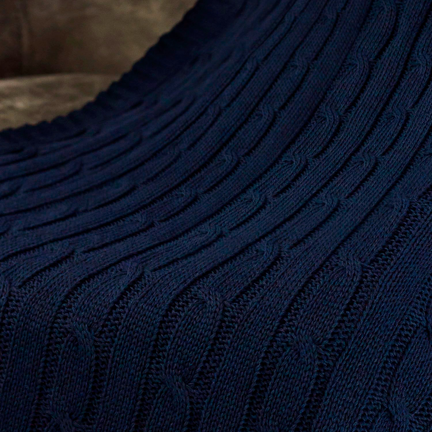 Плед Fado вязаный, синий (без подарочной коробки)-6