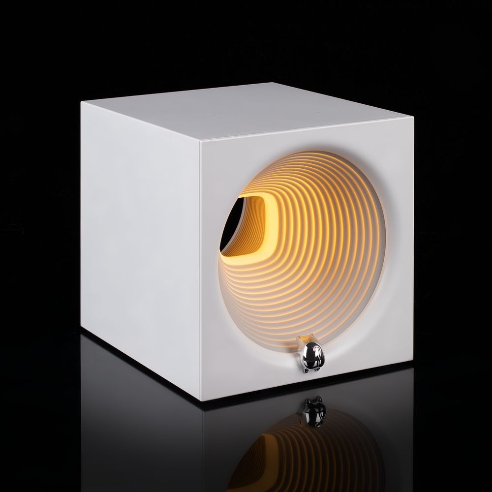 Bluetooth-колонка с подсветкой Volumetric, белая-0