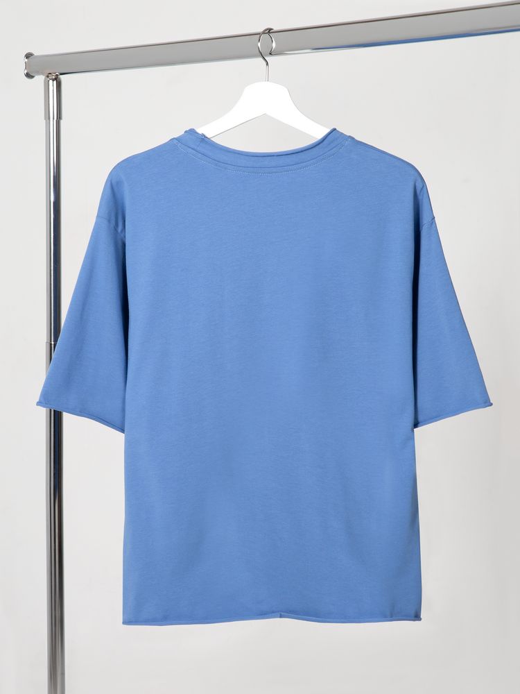 Футболка оверсайз Vozduh 2.0, синяя-1