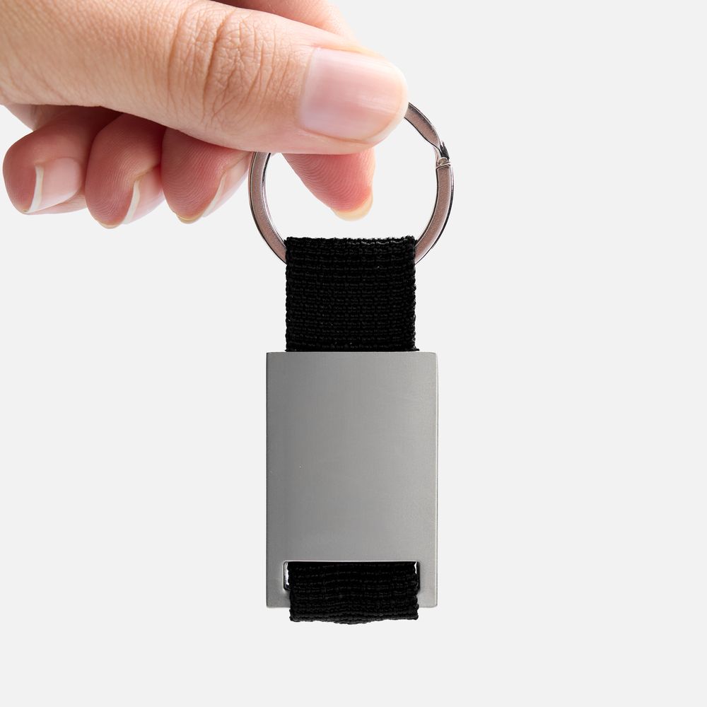 Брелок Inlet с тканевой вставкой, черный-2