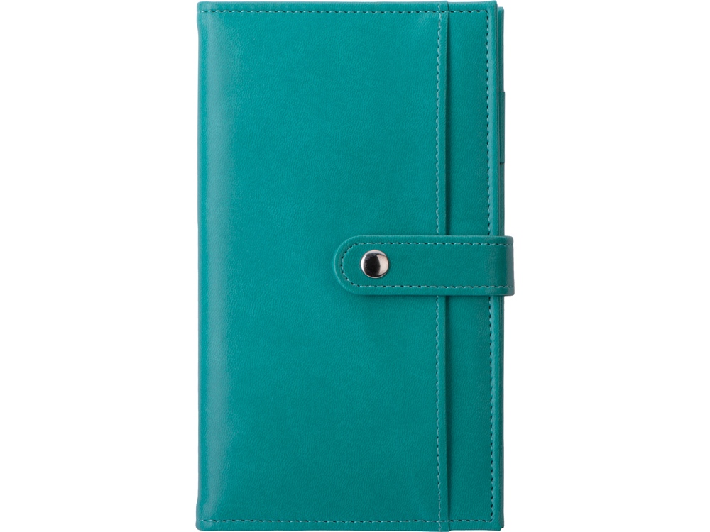 Блокнот-кошелек с сменным блоком А6 Wall Street, 64 листа, бирюзовый-5