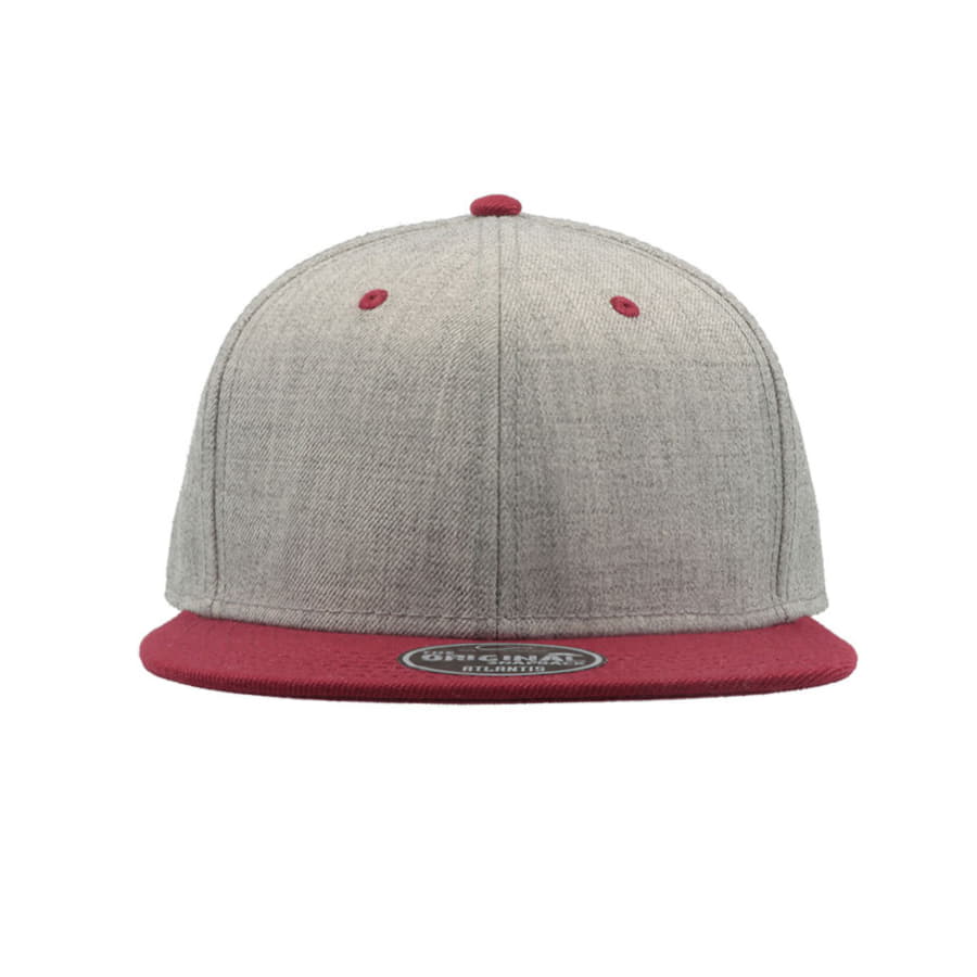 Бейсболка FADER, 6 клиньев, застежка ПВХ, серый, красный-3