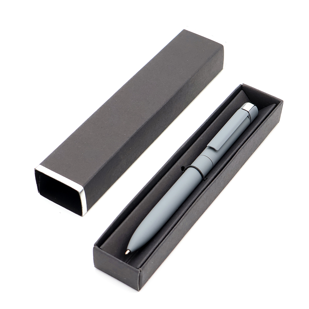 Ручка Espada в коробке Cradle чёрной с серебристым, Серый-0