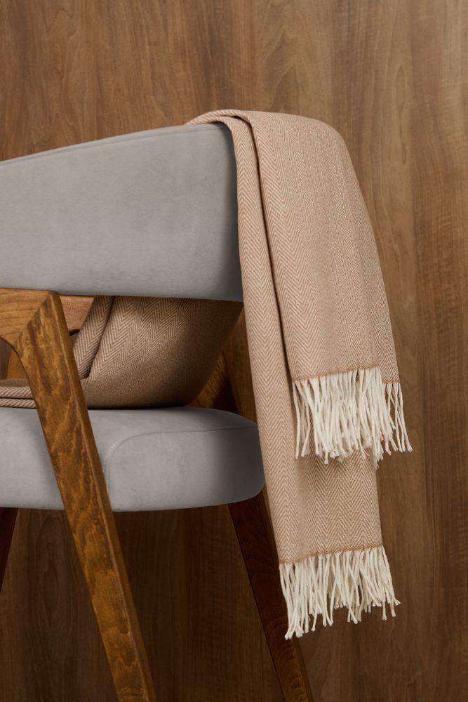 Плед «Гирвас», бежевый-4