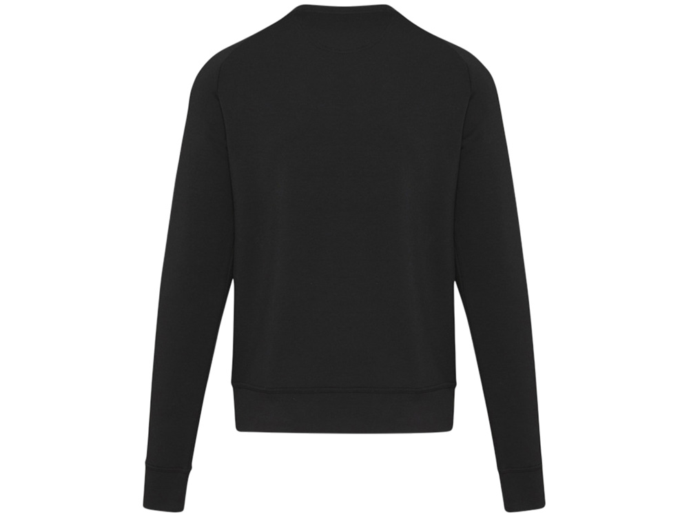 Yukon унисекс интерлок спортивный свитер с круглым вырезом - Сплошной черный-2