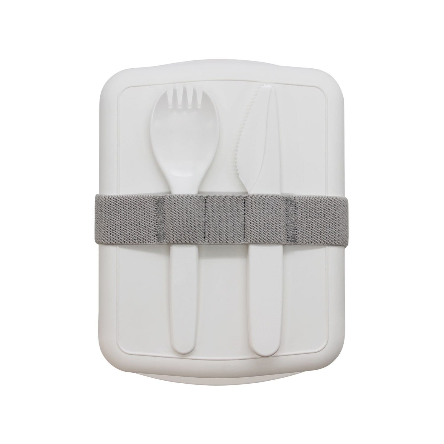 Ланч-бокс Lunch Green Line со столовыми приборами (белый)-2