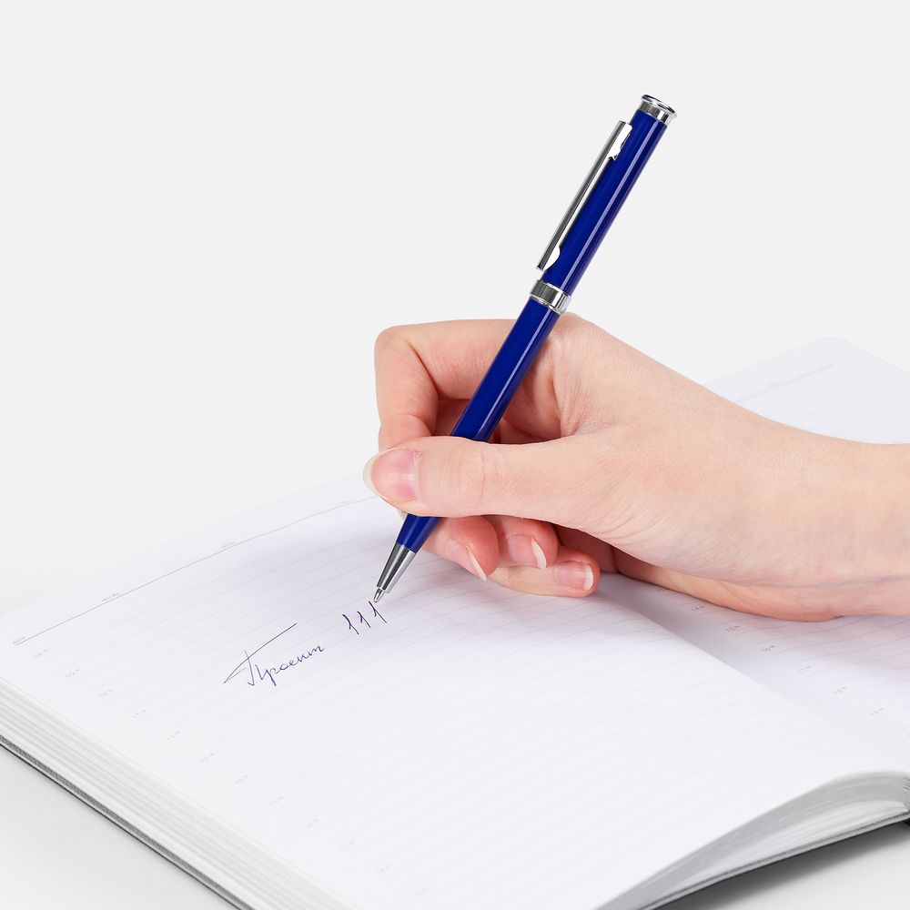 Ручка шариковая Finn Chrome, синяя-2