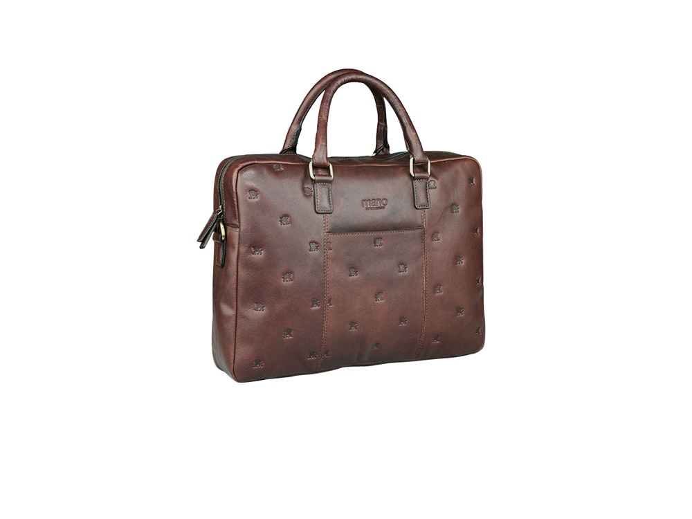 Сумка Mano Don Leon, натуральная кожа в коричневом цвете, 41 х 29,5 х 8,5 см-2
