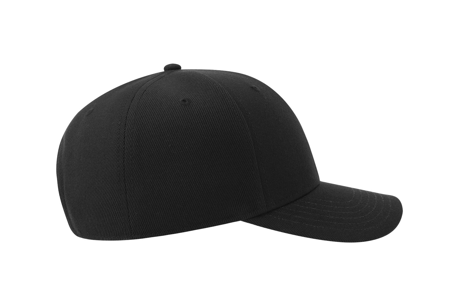 Бейсболка BEAT-S, 6 клиньев, пластиковая застежка, черный-7