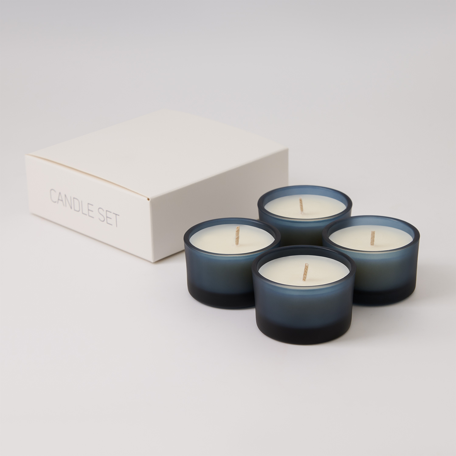 Набор ароматических свечей Sento, синий-3