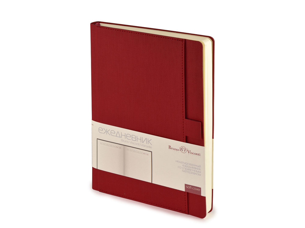 Ежедневник недатированный А5 Marseille, бордовый-0