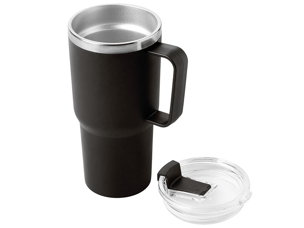 Термокружка KENCHER с двойными стенками из нержавеющей стали 304 и полипропилена, черный-1