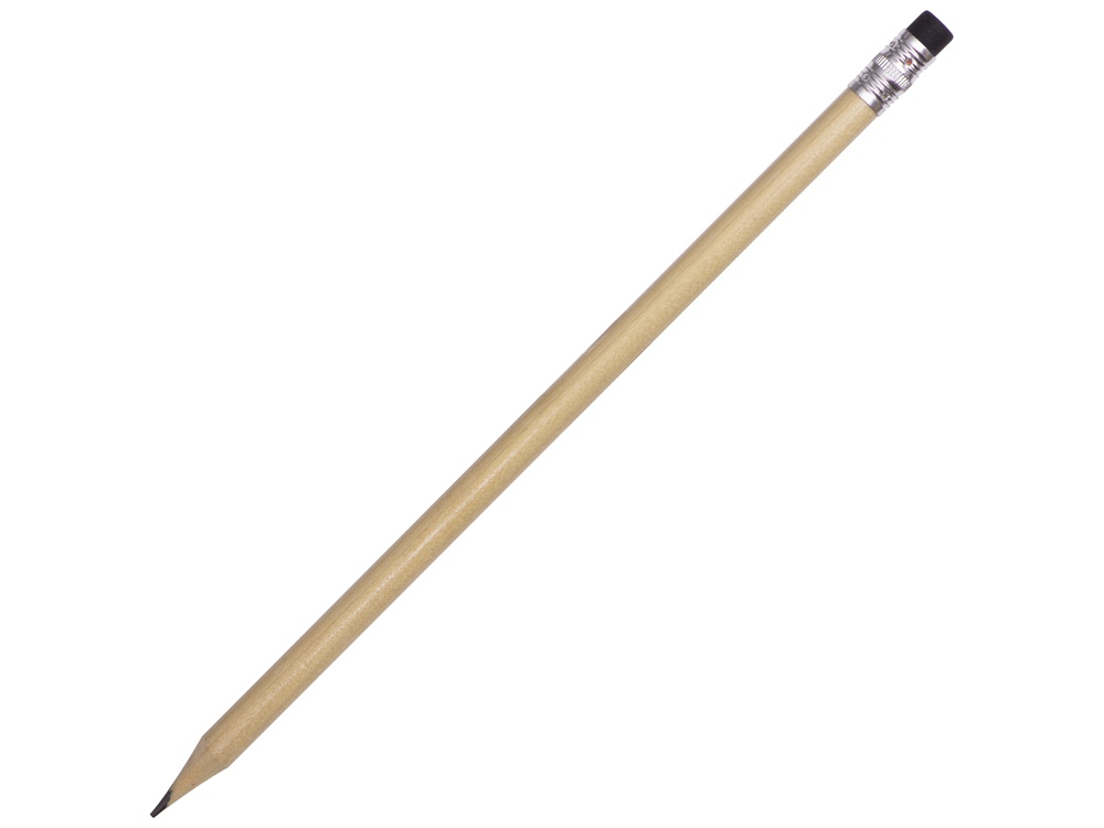 Карандаш с цветным ластиком Arriva, натуральный/черный-0