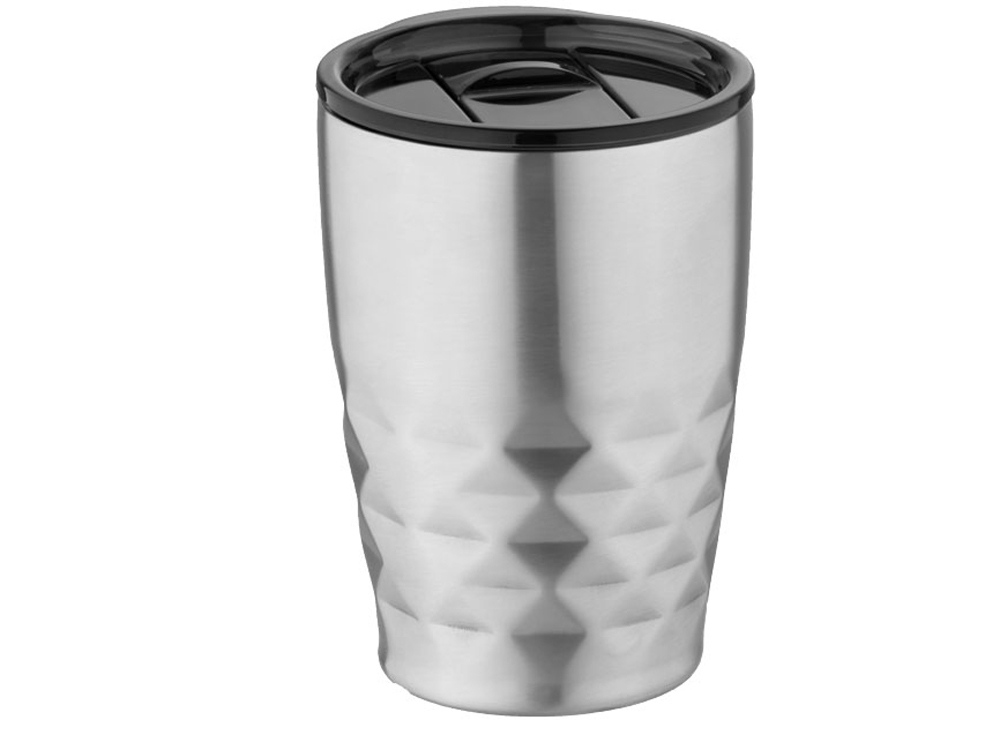 Кружка Geo с вакуумной изоляцией, серебристый/черный-0