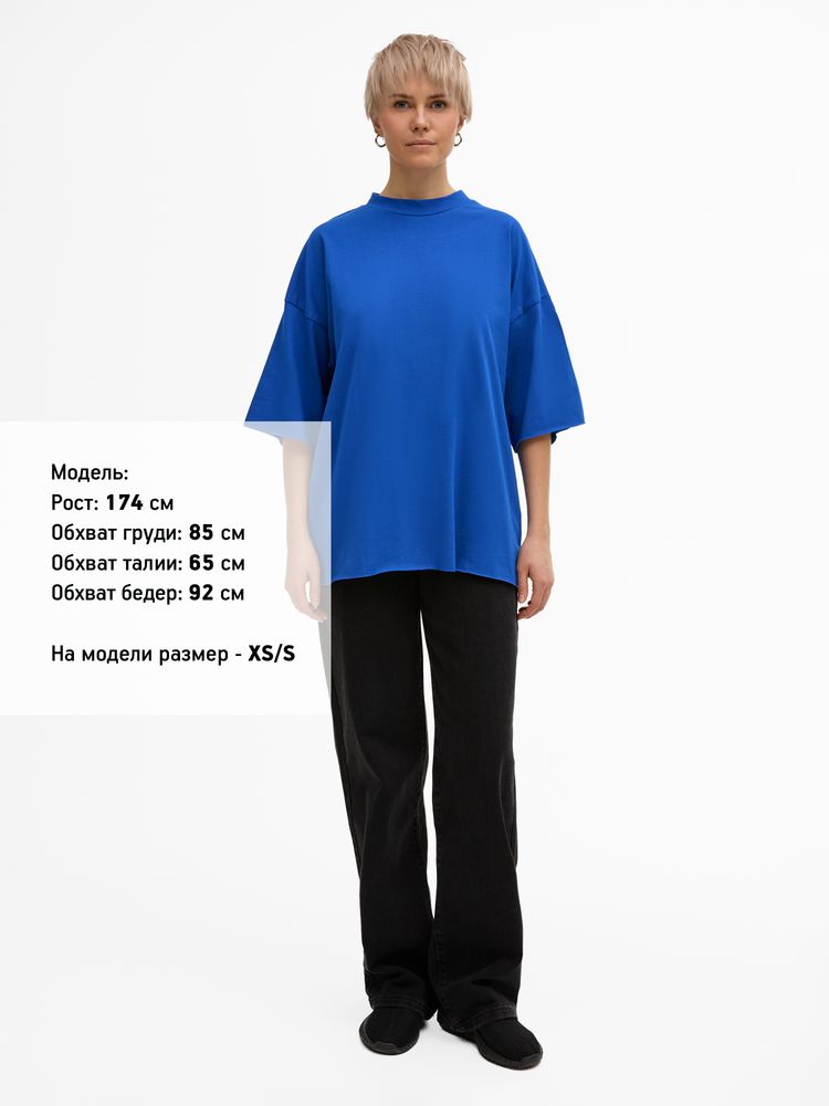 Футболка унисекс оверсайз T1, синяя-5
