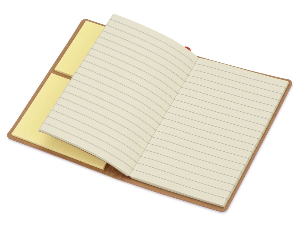 Блокнот А6 Write and stick с ручкой и набором стикеров, серый-2