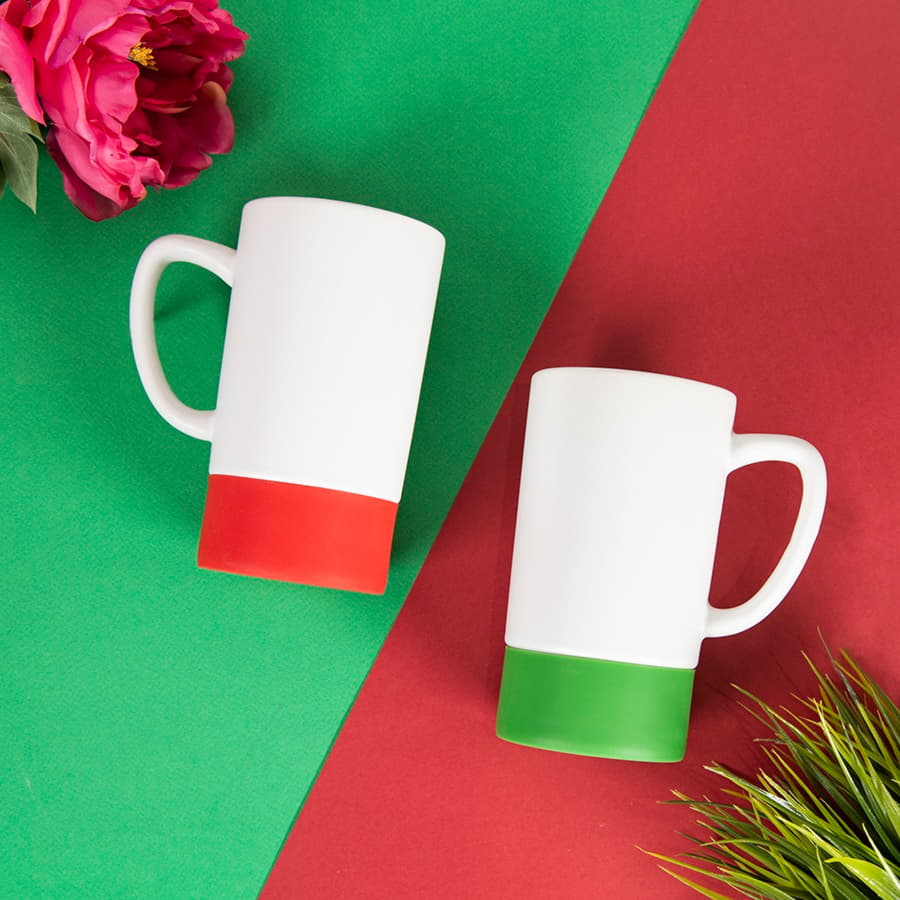 Кружка FUN 2, белый, зеленое яблоко-2