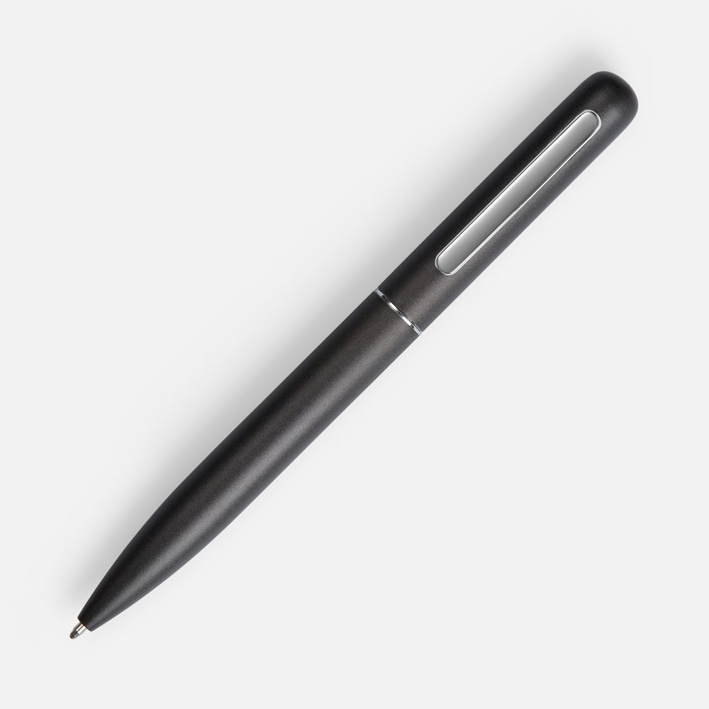 Ручка шариковая Scribo, матовая серая-0