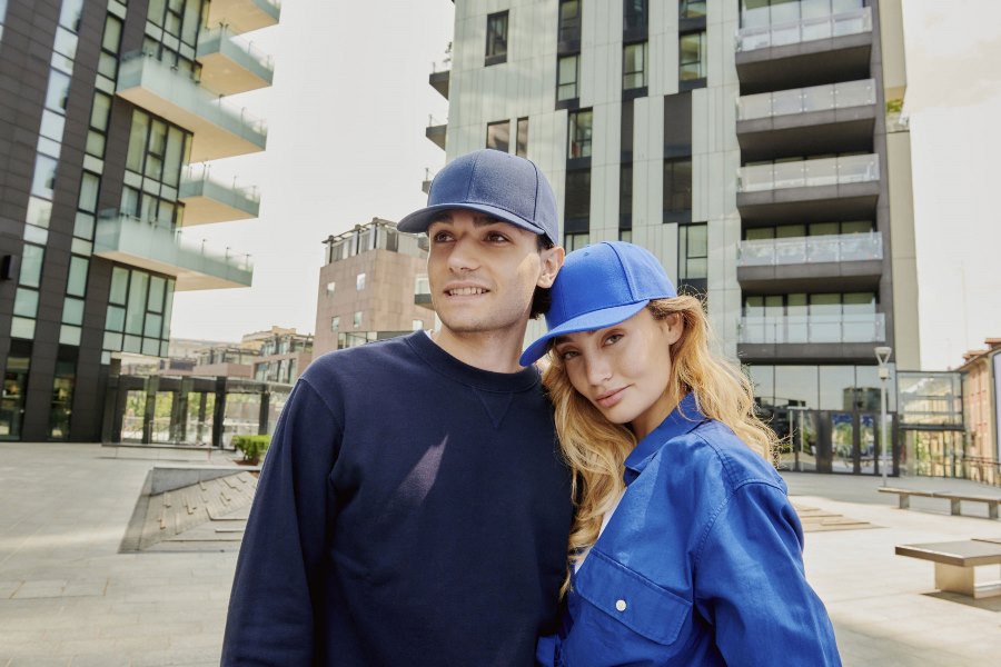 Бейсболка BEAT-S, 6 клиньев, пластиковая застежка, красный-2