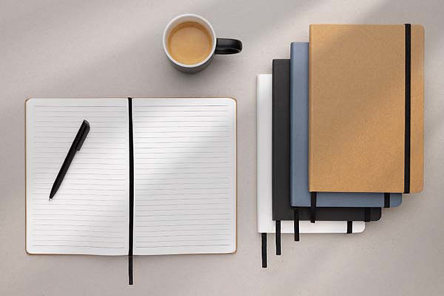 Блокнот Craftstone из каменной и переработанной крафт-бумаги, А5-4