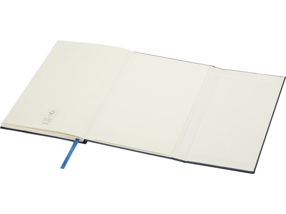 Блокнот Alejandra формата А5 с твердой обложкой из переработанной кожи - Синий-5