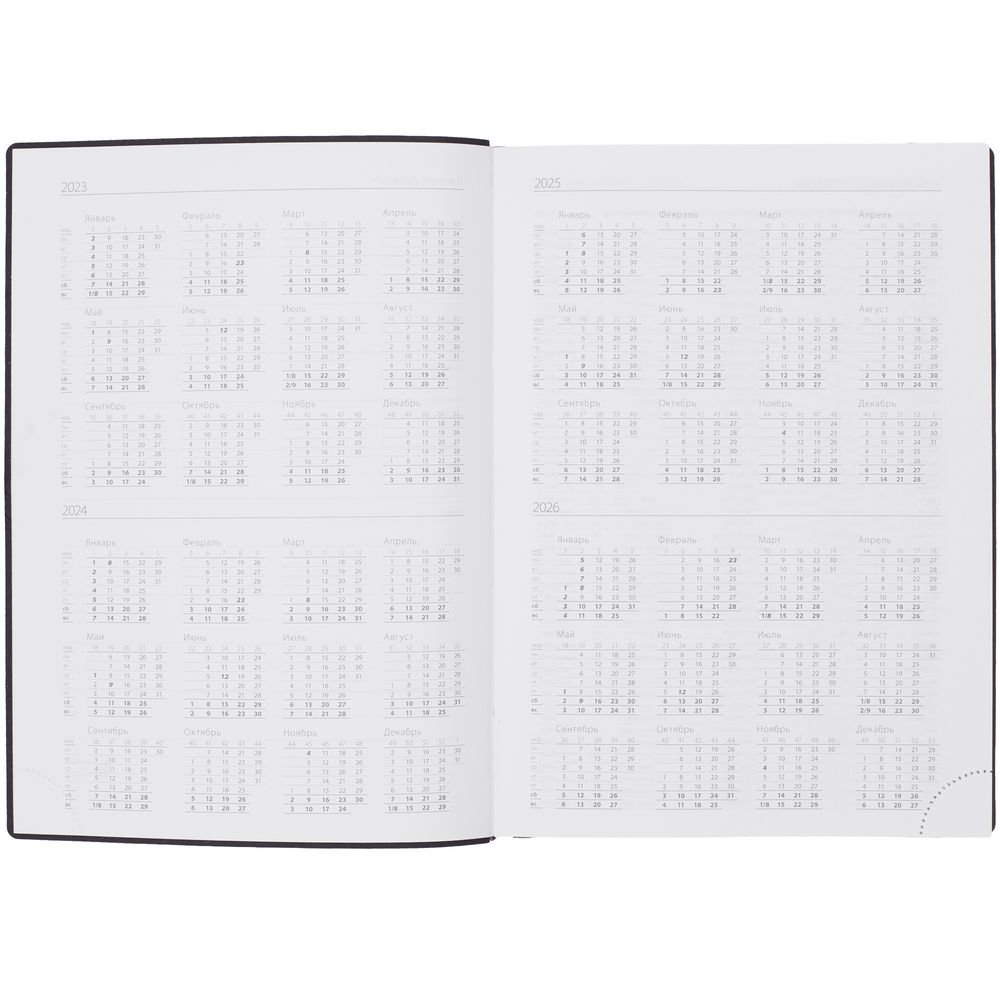 Ежедневник Vivian, недатированный, черный-3