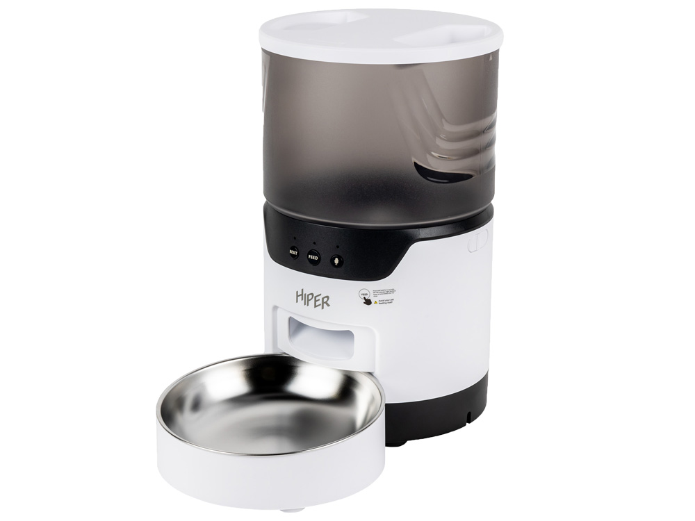 Умная Wi-Fi кормушка IoT Pet Feeder, 3000 мл, белый/черный-0