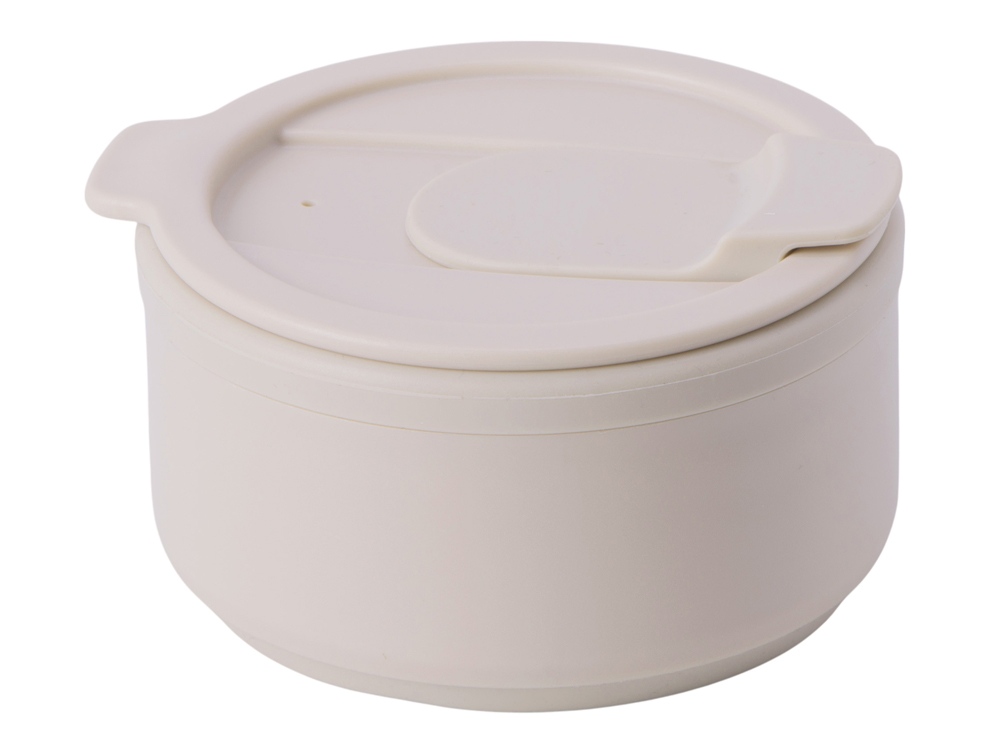 Силиконовый складной стакан GoCup, бежевый-3