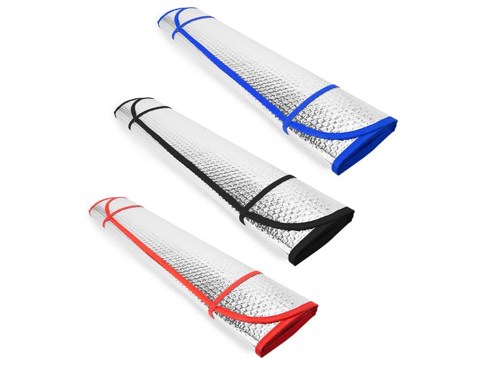 Автомобильный солнцезащитный козырек KINI, серебристый/красный-1