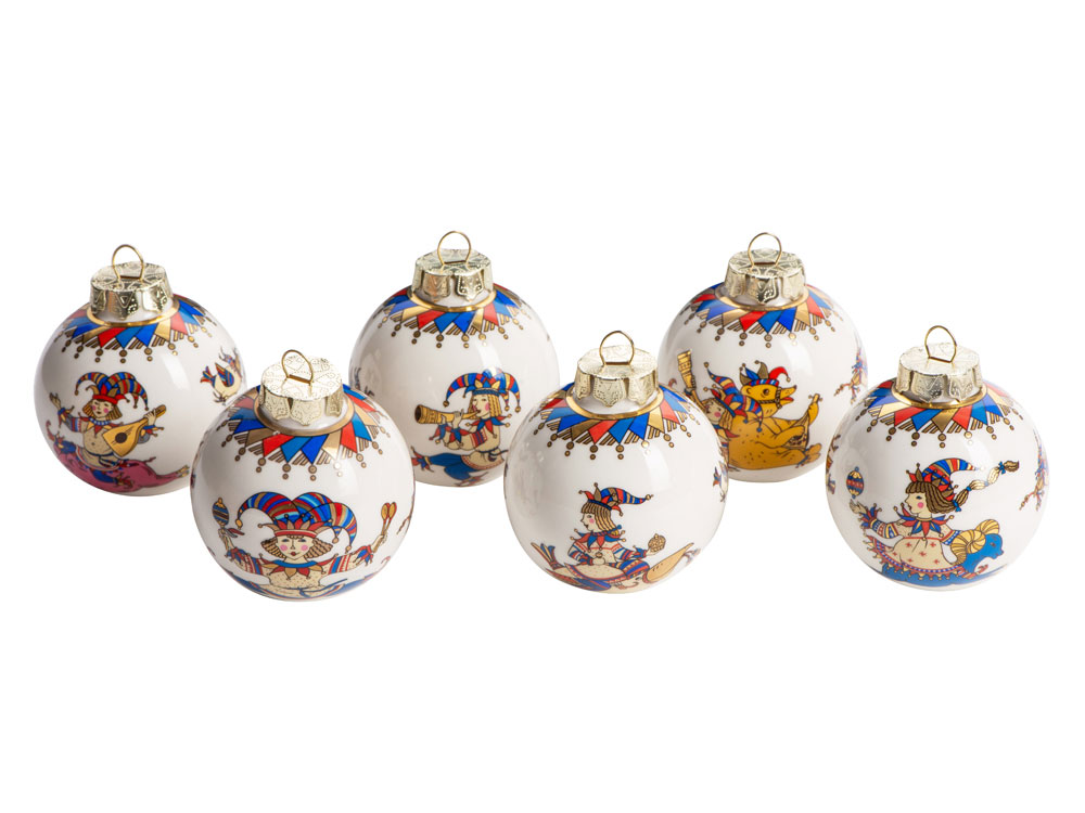 Набор новогодних шаров, 6 шт.-1