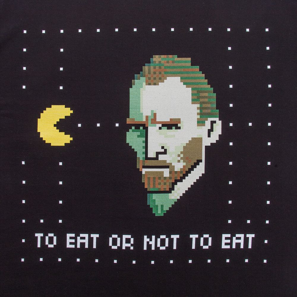 Футболка женская «Ван-Пакман», черная-1