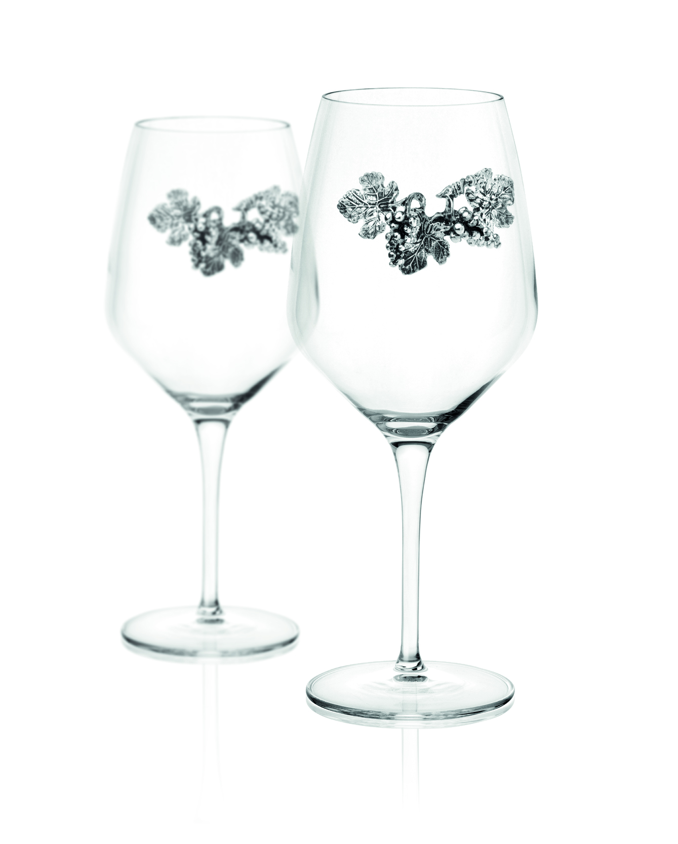 Комплект бокалов для красного вина 6 шт  UVA BLACK в подарочной упаковке , Прозрачный-1