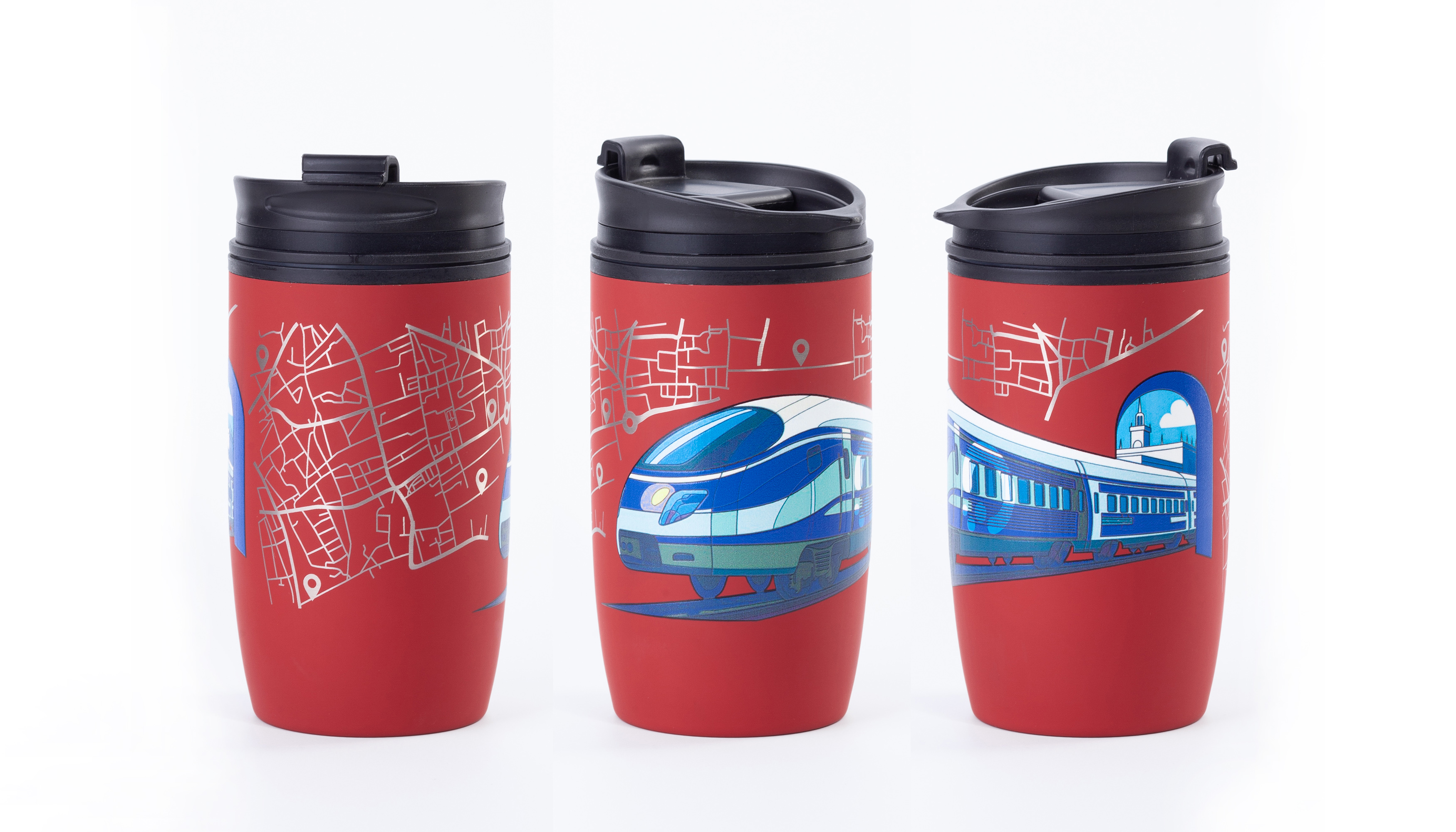 Термостакан "Unicup_Поезд" 300 мл, покрытие soft touch-1