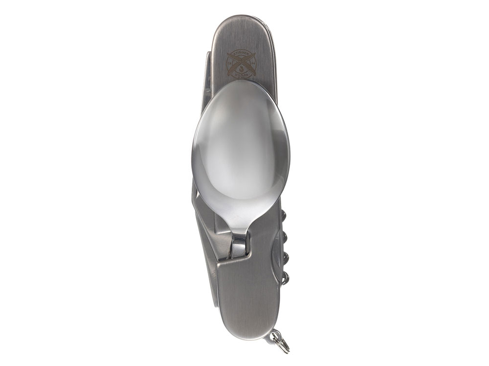 Нож перочинный Stinger, 109 мм, 8 функций, материал рукояти: нержавеющая сталь (серебристый)-2