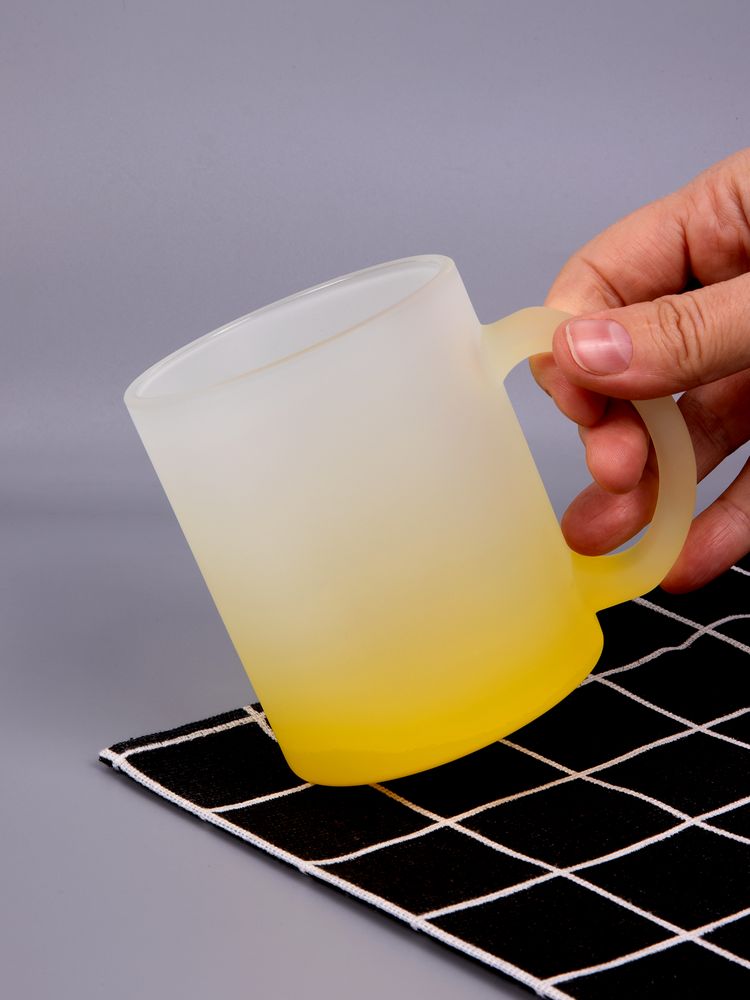 Кружка Grade Fade для сублимационной печати, матовая, желтая-2