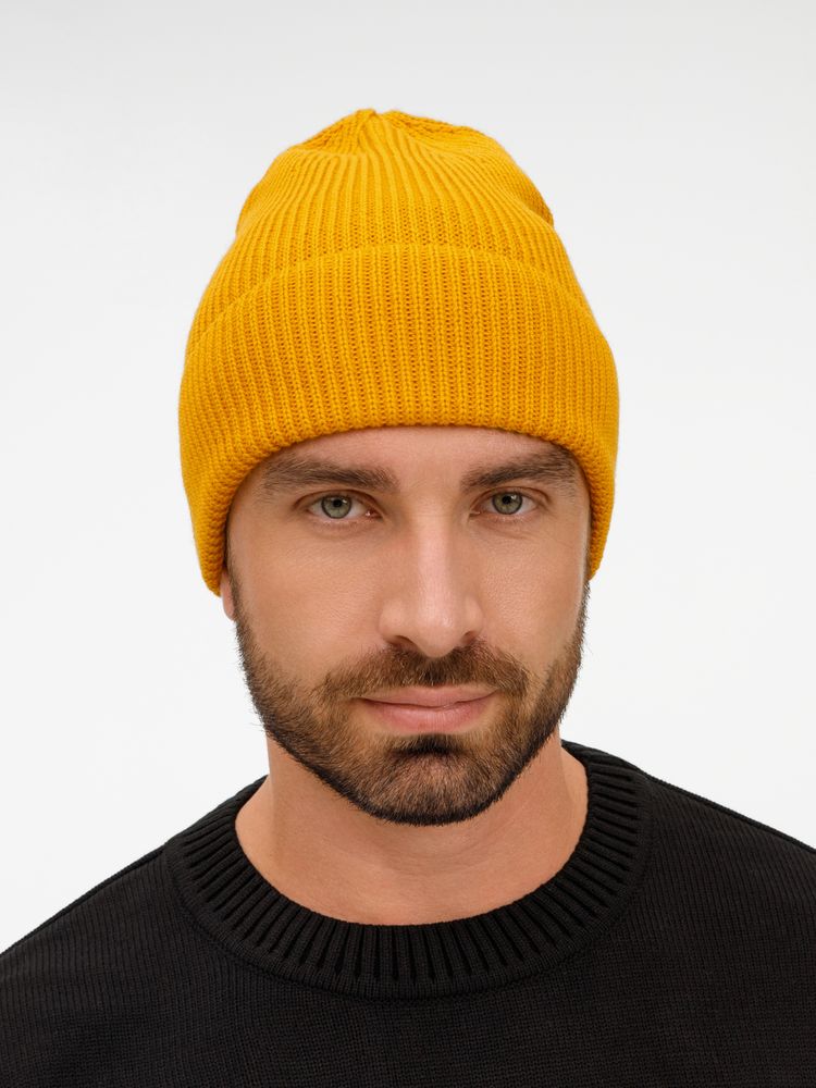 Шапка Nobilis Mono, желтая (медовая)-2