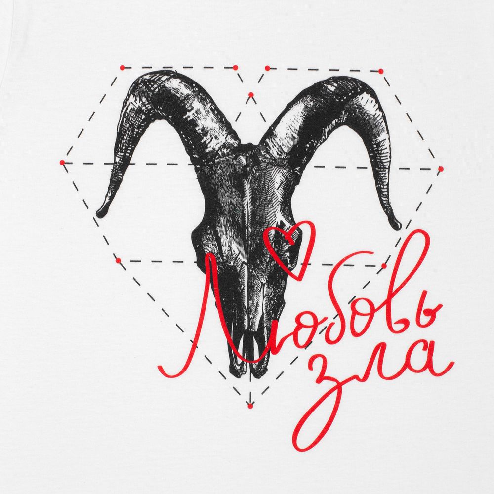 Футболка женская «Любовь зла», белая-3