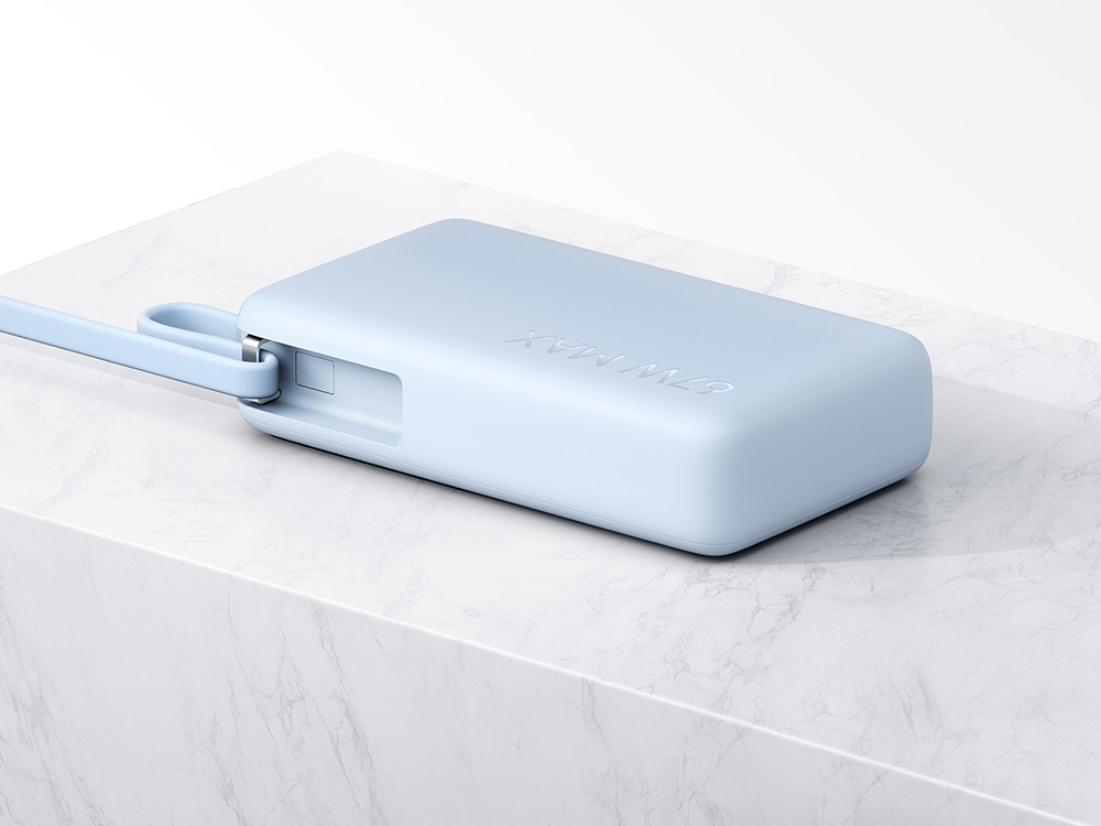 Внешний аккумулятор со встроенным кабелем Xiaomi 67W Power Bank 10000 (Integrated Cable) Ice Blue-3